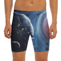Endless Space Print Men's Long Boxer Briefs