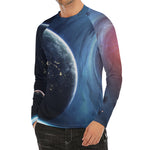 Endless Space Print Men's Long Sleeve Rash Guard