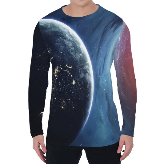 Endless Space Print Men's Long Sleeve T-Shirt