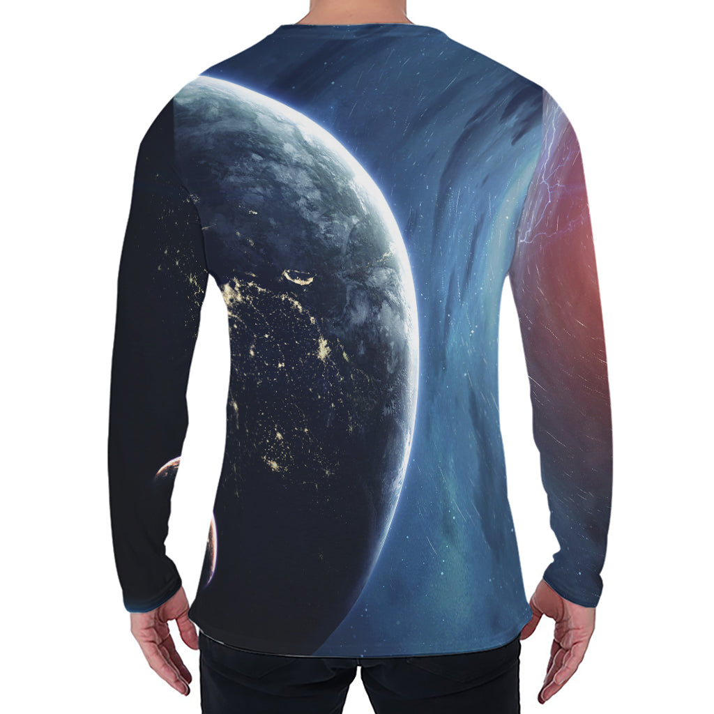 Endless Space Print Men's Long Sleeve T-Shirt