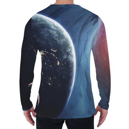 Endless Space Print Men's Long Sleeve T-Shirt