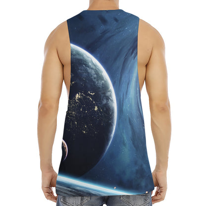 Endless Space Print Men's Muscle Tank Top
