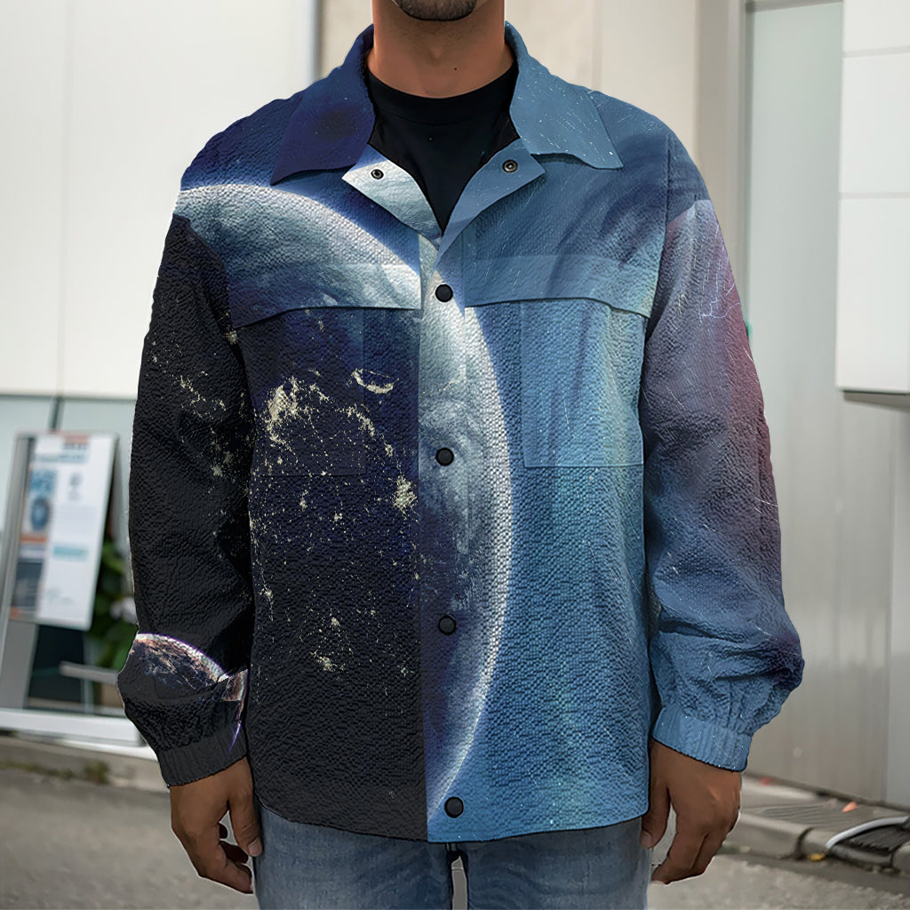 Endless Space Print Men's Shirt Jacket