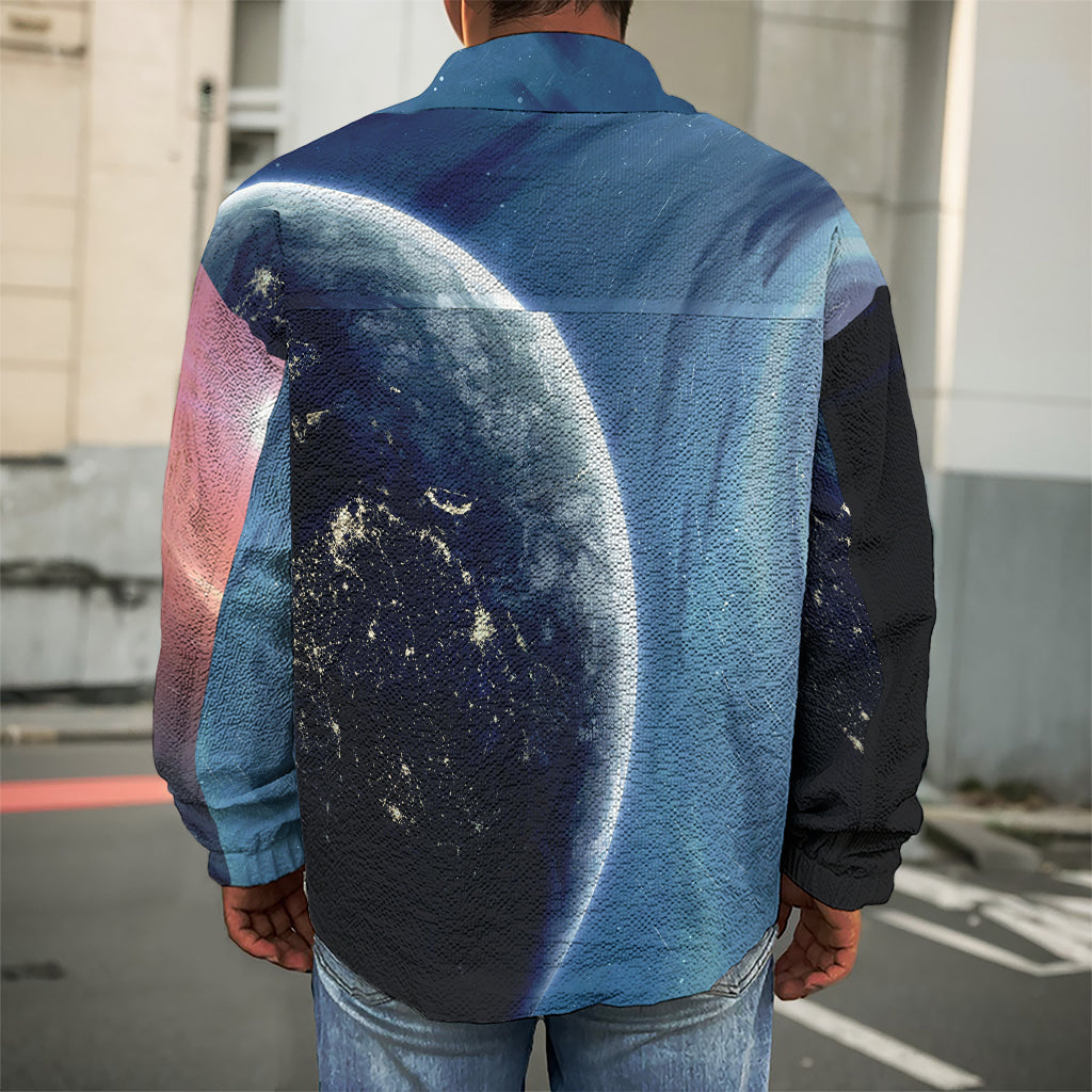 Endless Space Print Men's Shirt Jacket