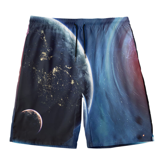 Endless Space Print Men's Swim Trunks