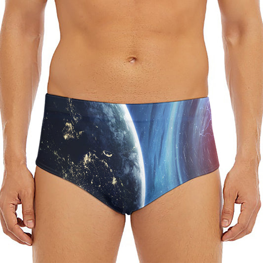Endless Space Print Men's Triangle Swim Briefs