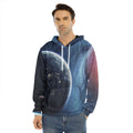 Endless Space Print Men's Velvet Pullover Hoodie