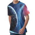 Endless Space Print Men's Velvet T-Shirt