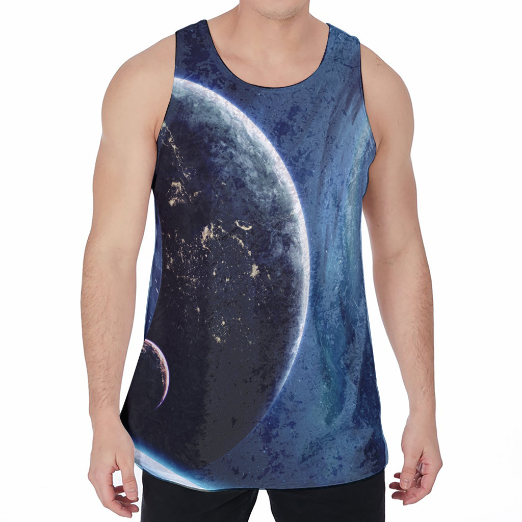 Endless Space Print Men's Velvet Tank Top
