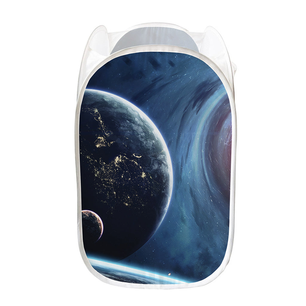 Endless Space Print Mesh Laundry Hamper
