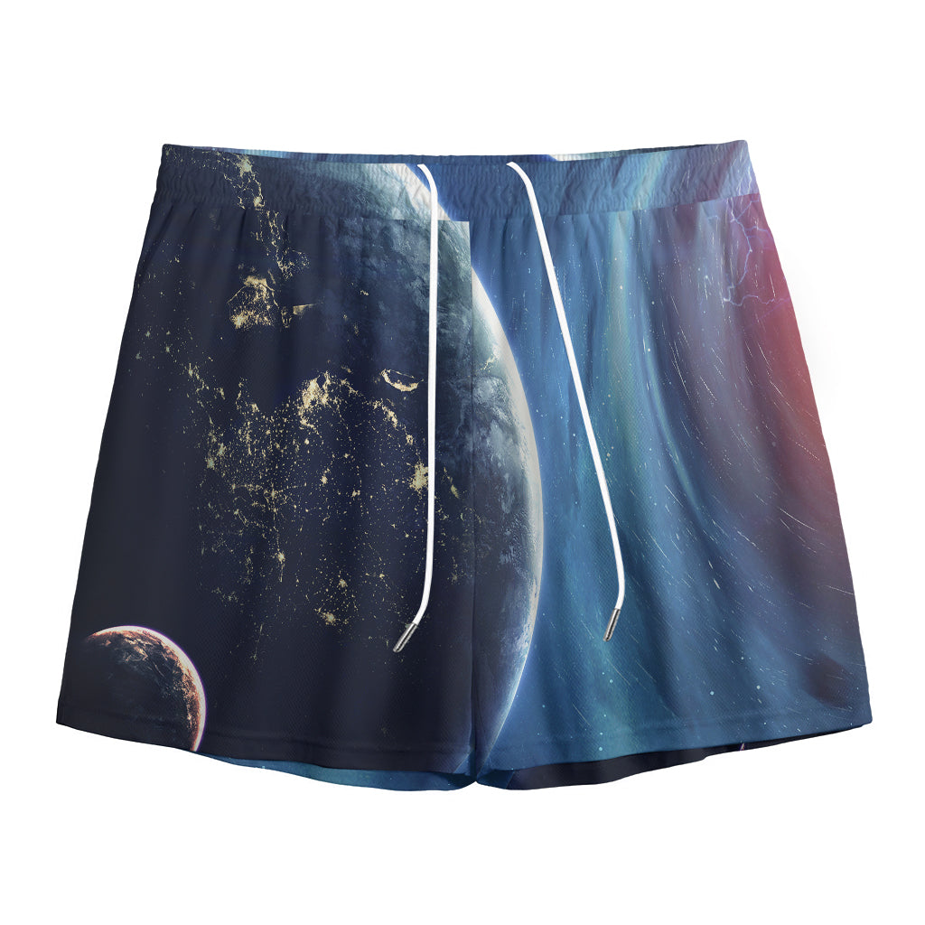 Endless Space Print Mesh Shorts