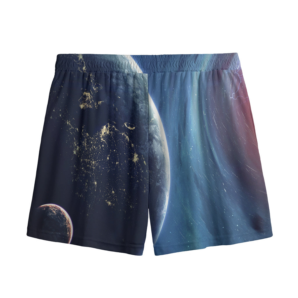 Endless Space Print Mesh Shorts