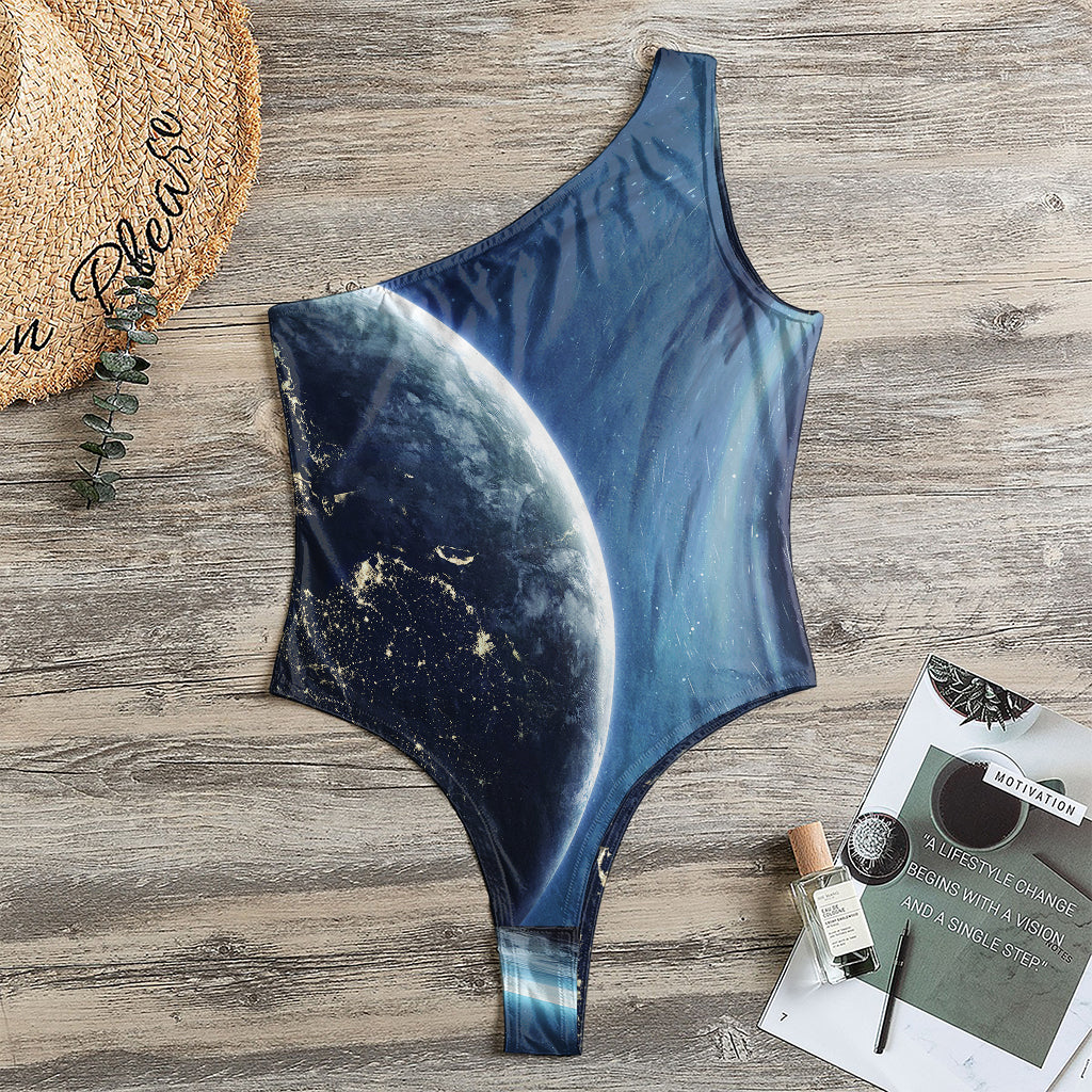 Endless Space Print One Shoulder Bodysuit