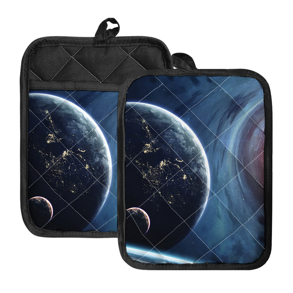 Endless Space Print Pot Holders With Pocket