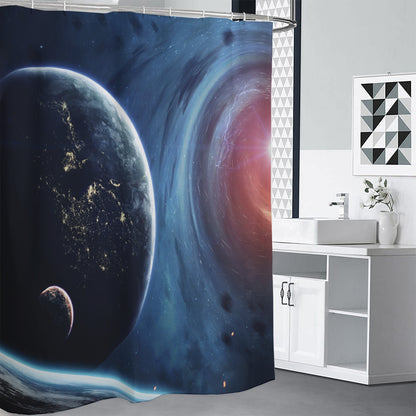 Endless Space Print Premium Shower Curtain