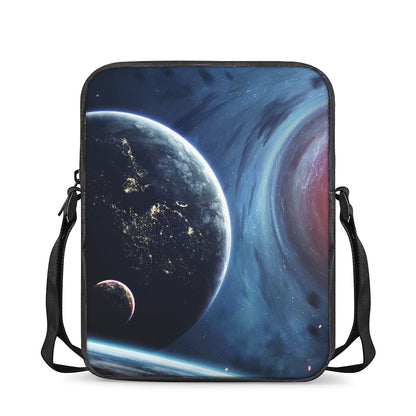 Endless Space Print Rectangular Crossbody Bag
