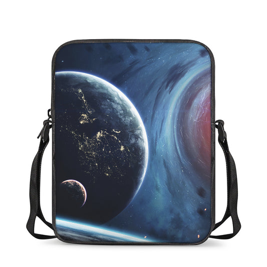 Endless Space Print Rectangular Crossbody Bag