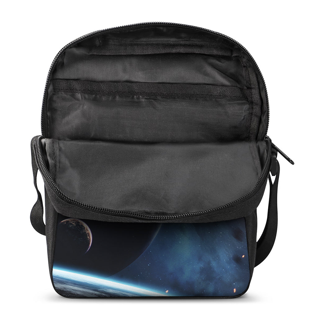 Endless Space Print Rectangular Crossbody Bag