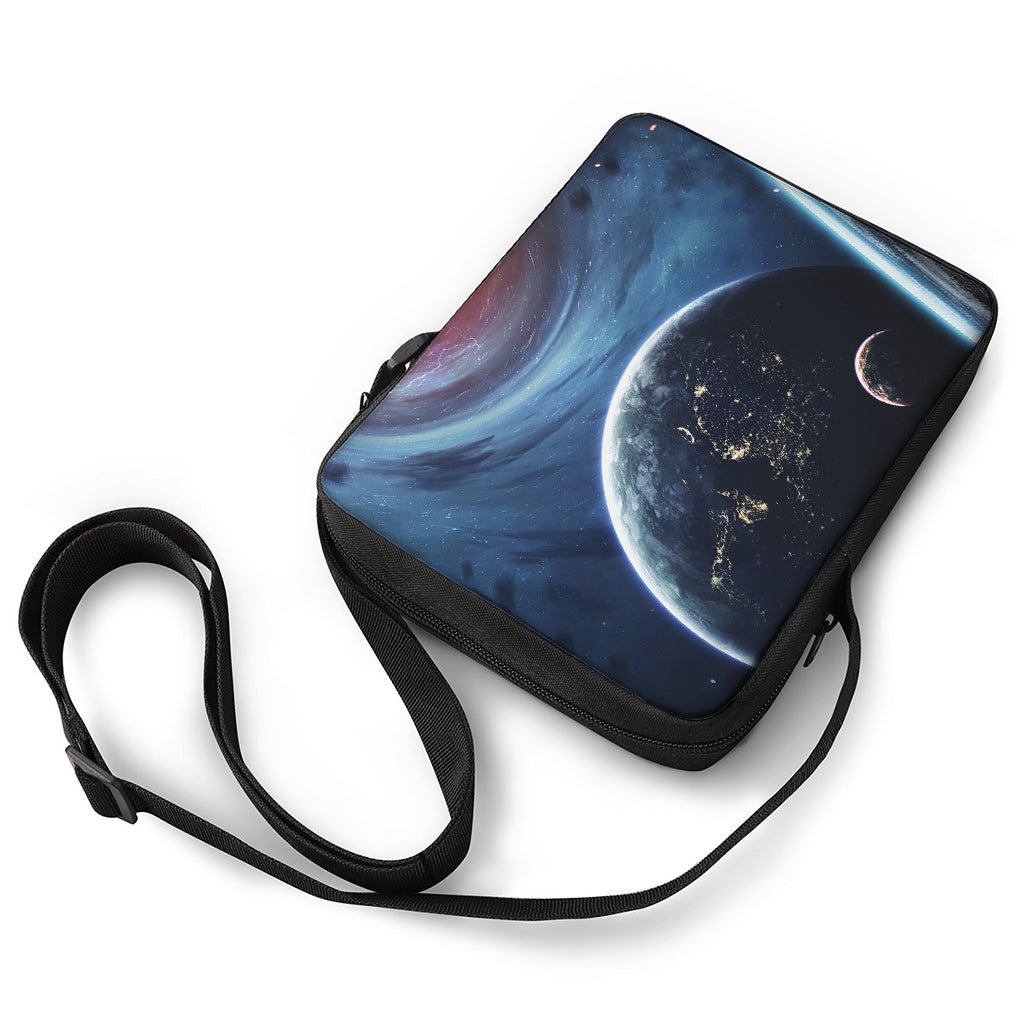 Endless Space Print Rectangular Crossbody Bag