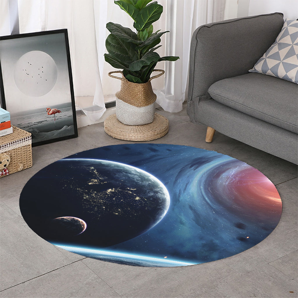 Endless Space Print Round Rug