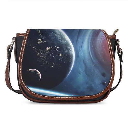 Endless Space Print Saddle Bag
