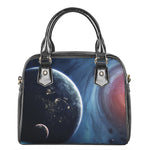 Endless Space Print Shoulder Handbag