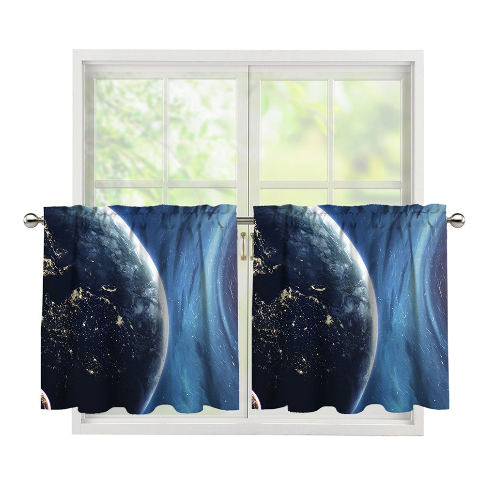 Endless Space Print Tier Curtains