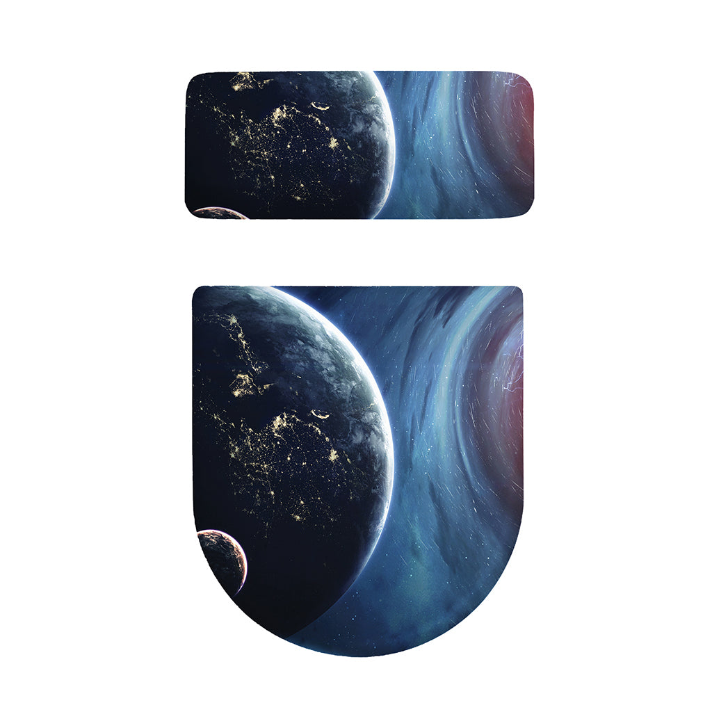 Endless Space Print Toilet Lid And Tank Cover Set