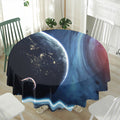 Endless Space Print Waterproof Round Tablecloth