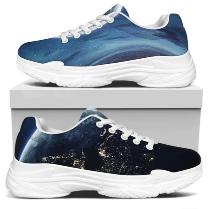 Endless Space Print White Chunky Shoes
