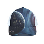 Endless Space Print White Mesh Trucker Cap