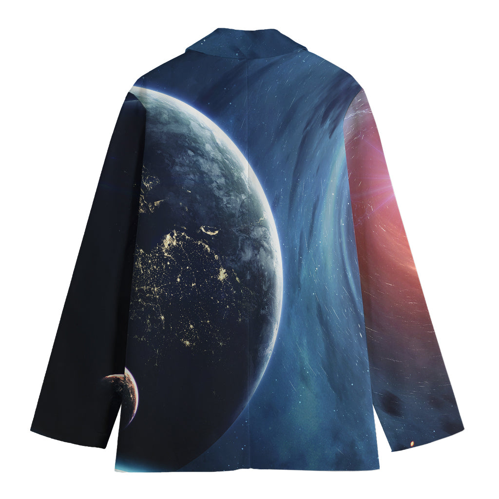 Endless Space Print Women's Cotton Blazer
