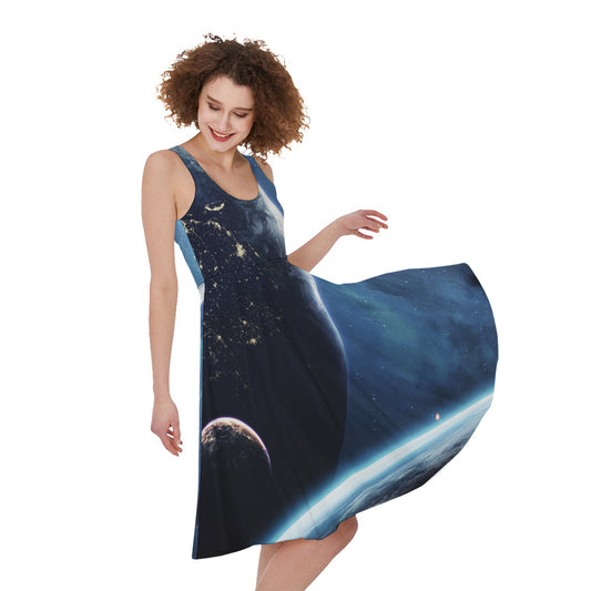 Endless Space Print Women's Sleeveless Dress