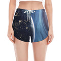 Endless Space Print Women's Split Running Shorts