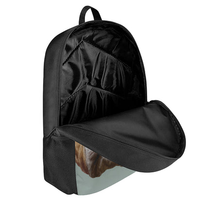 English Bulldog Portrait Print 17 Inch Backpack
