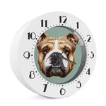English Bulldog Portrait Print Alarm Clock