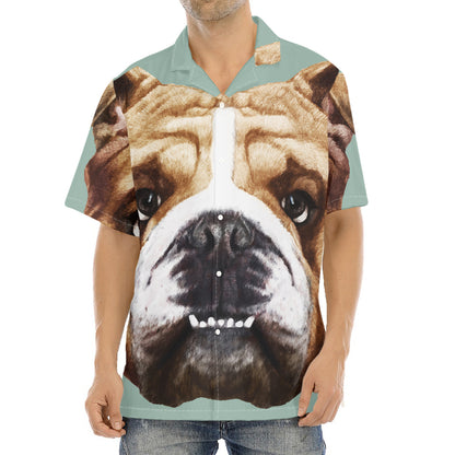 English Bulldog Portrait Print Aloha Shirt