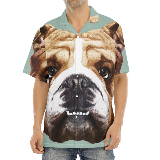 English Bulldog Portrait Print Aloha Shirt