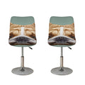 English Bulldog Portrait Print Bar Stool Covers