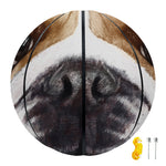 English Bulldog Portrait Print Basketball