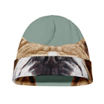 English Bulldog Portrait Print Beanie