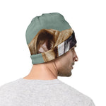 English Bulldog Portrait Print Beanie