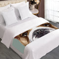 English Bulldog Portrait Print Bed Runner