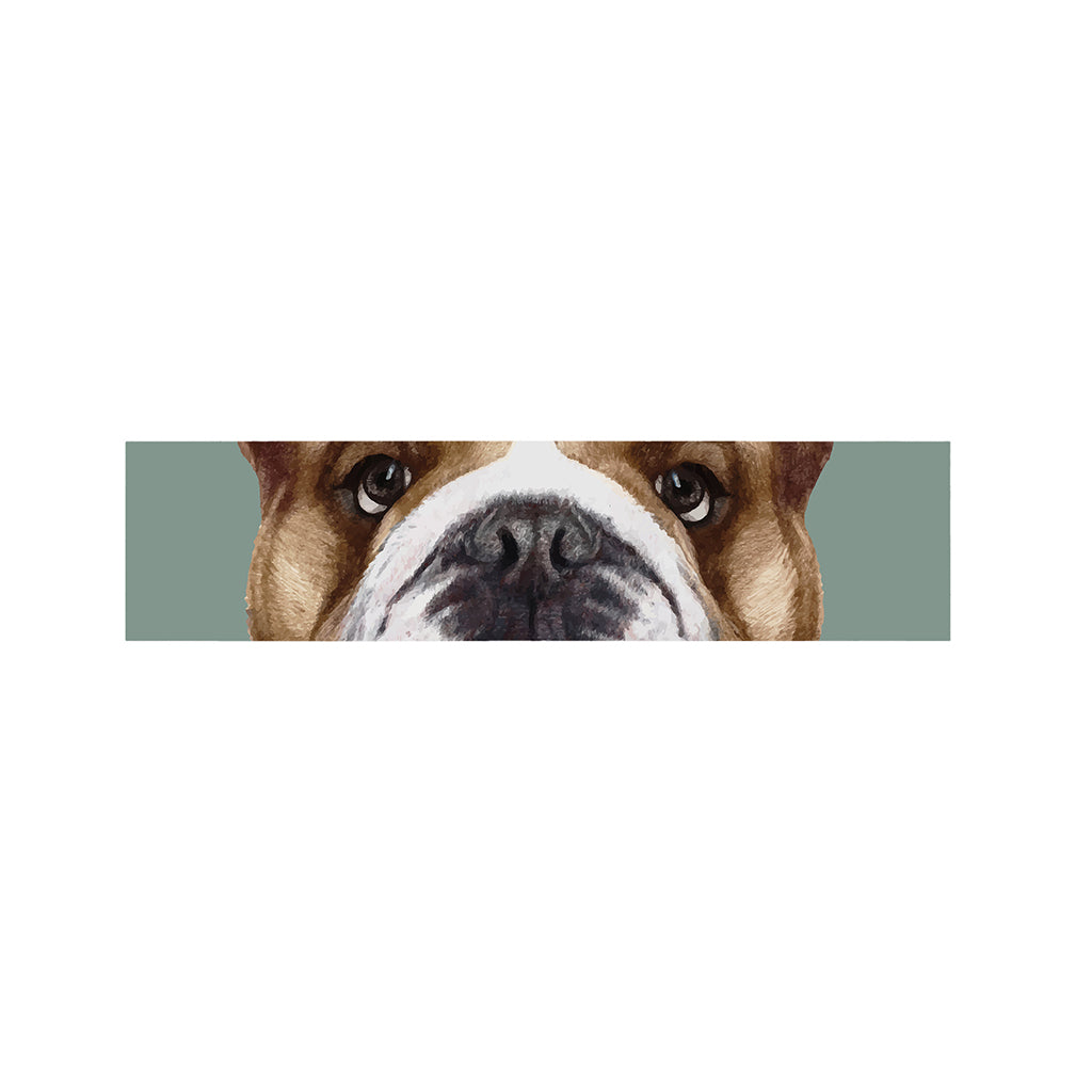 English Bulldog Portrait Print Bed Runner
