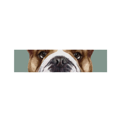 English Bulldog Portrait Print Bed Runner