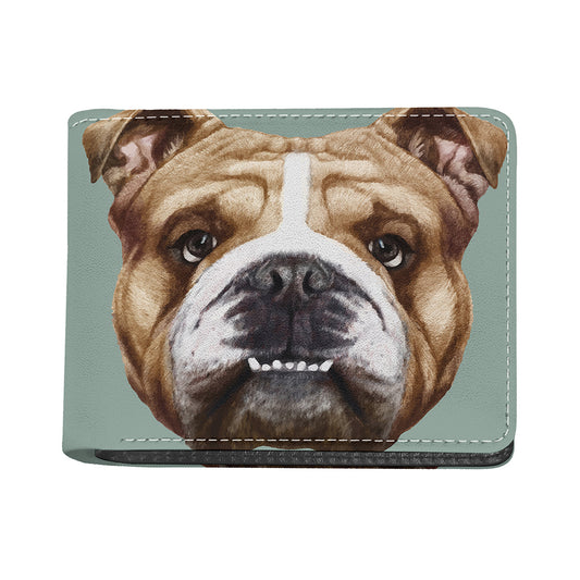 English Bulldog Portrait Print Bifold Wallet
