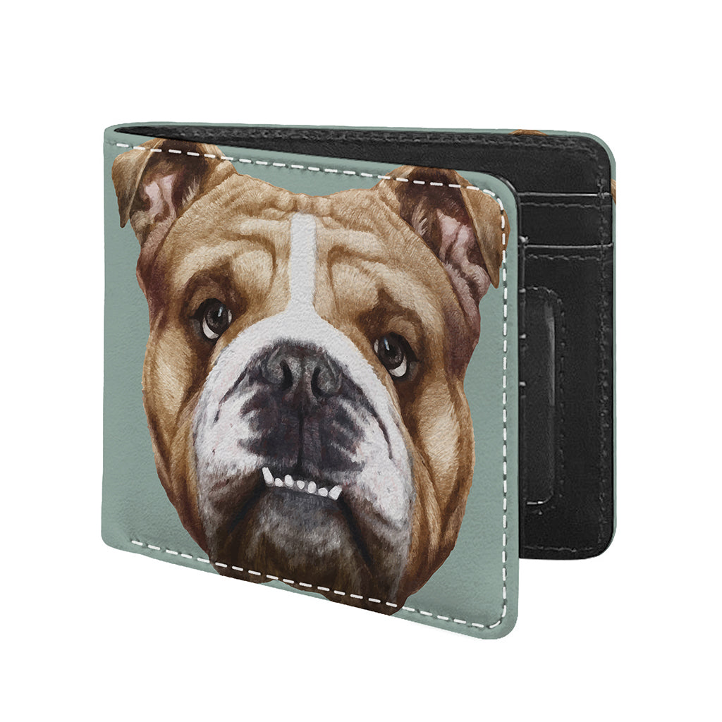 English Bulldog Portrait Print Bifold Wallet