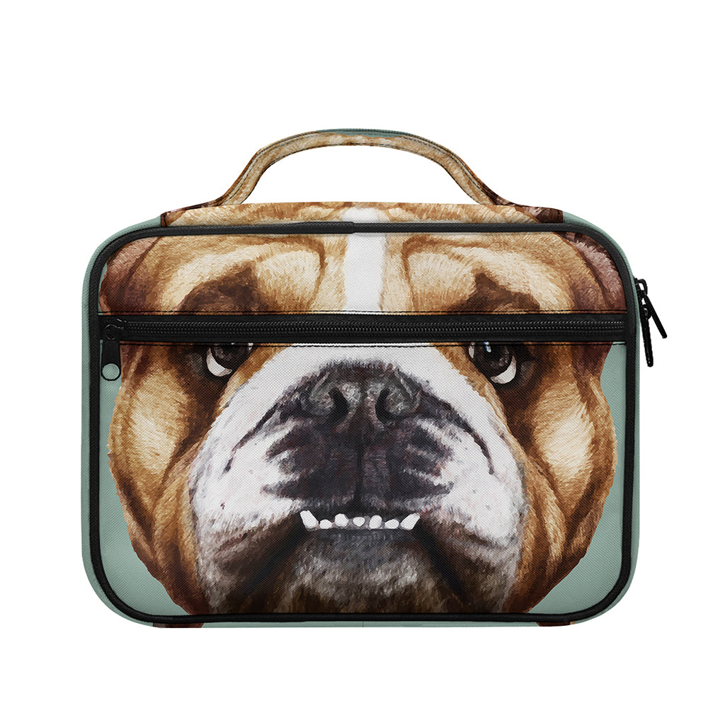 English Bulldog Portrait Print Briefcase Bible Bag
