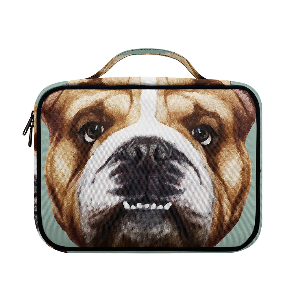 English Bulldog Portrait Print Briefcase Bible Bag