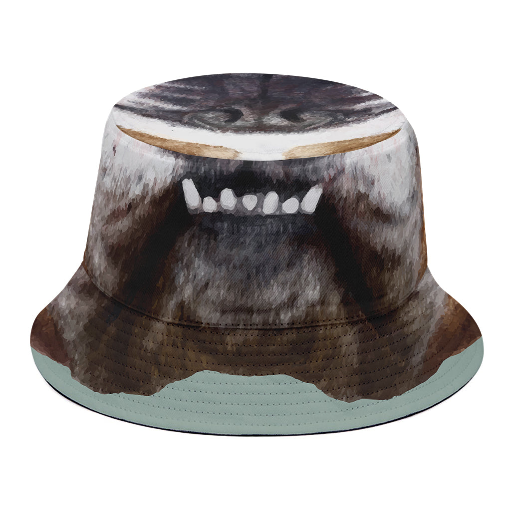 English Bulldog Portrait Print Bucket Hat
